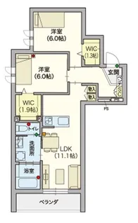 (シニア限定)ヘーベルヴィレッジ与野本町Lupinus【2階】の間取り