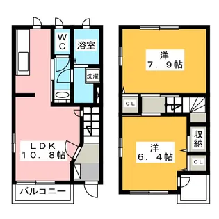 ナリッシュ・フロント【2階】の間取り