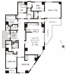 シェモア昭島舘【1階】の間取り