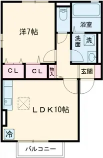 1LDKの間取り画像