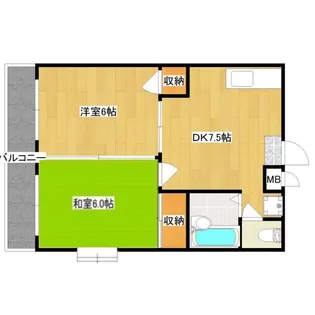 大産重留コーポA【2階】の間取り