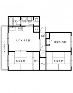 増原マンション【1階】の間取り