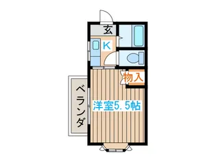 クイ-ンハイツ【2階】の間取り