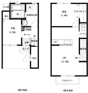 クレール小松島【1階】の間取り