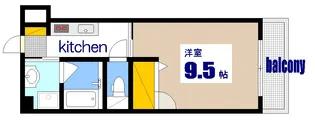 ラフォーレ西観音【2階】の間取り