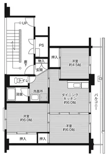ビレッジハウス寿古 2号棟【2階】の間取り