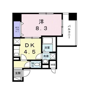 ヒカルサ久里浜【4階】の間取り