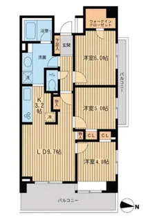グランカーサ両国壱番館【3階】の間取り