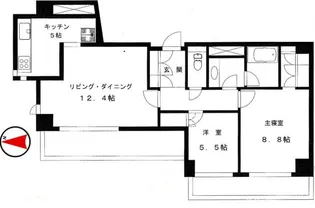 東京都港区麻布十番3【マンション】の間取り