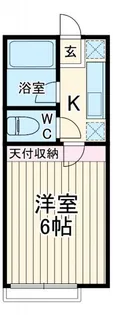 天台ハイリビング参番館【2階】の間取り
