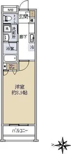 1Kの間取り画像