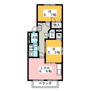 ルミエール・リバー II【2階】の間取り