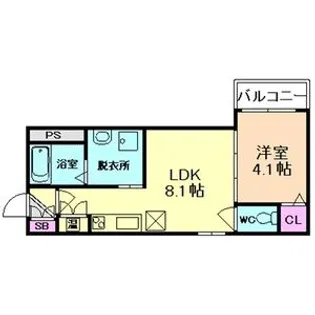 F asecia 諏訪ノ森【3階】の間取り