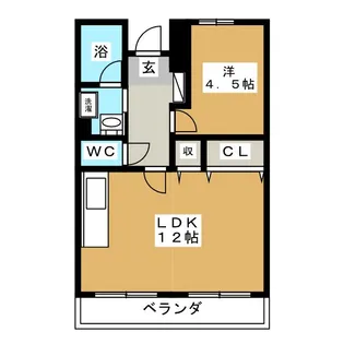 西山第9エルム大倉山【1階】の間取り