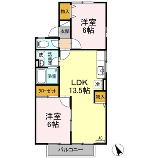 セジュール安東【2階】の間取り