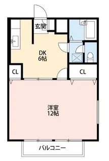 埼玉県川越市中台南1【アパート】の間取り