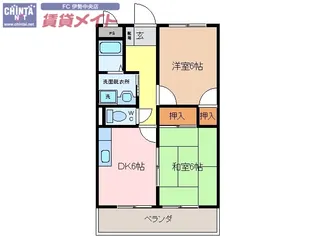 サニーハイツ【2階】の間取り