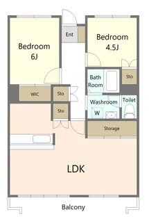第2桜ハイツ【5階】の間取り