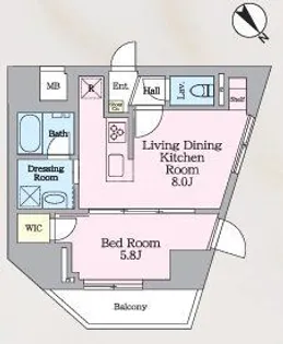 ラグゼナ北千住II【7階】の間取り