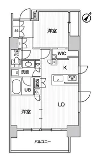 ディームス大井町【10階】の間取り
