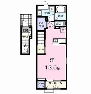 ヒルズ山王林【2階】の間取り