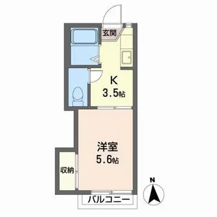 メゾン北五番丁【2階】の間取り