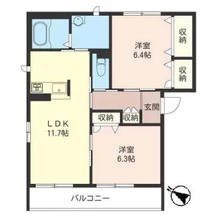 ComfortH.B ShaMaison【2階】の間取り