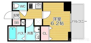 大阪府大阪市天王寺区大道3【マンション】の間取り