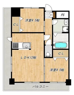プライムコート【2階】の間取り