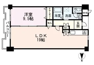グランドパレス学園前 D【1階】の間取り