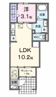 愛知県刈谷市東境町堀池【アパート】の間取り