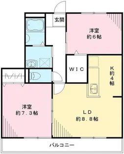 オーク・フルール B【2階】の間取り