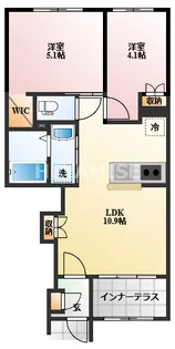 コムズ・ヴィルドミール【1階】の間取り