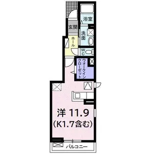 東京都府中市若松町1【アパート】の間取り