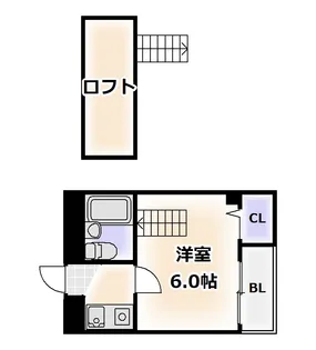 1SKの間取り画像