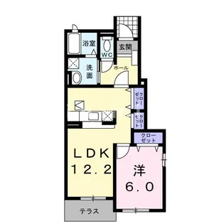 熊本県熊本市北区龍田陳内3【アパート】の間取り