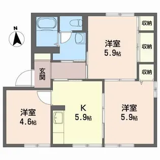 アクア・リッチ F【1階】の間取り