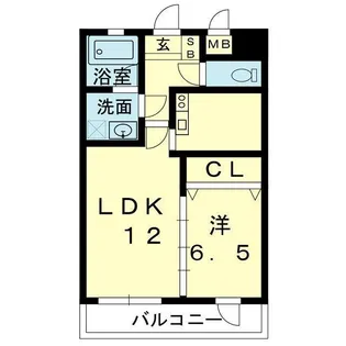1LDKの間取り画像
