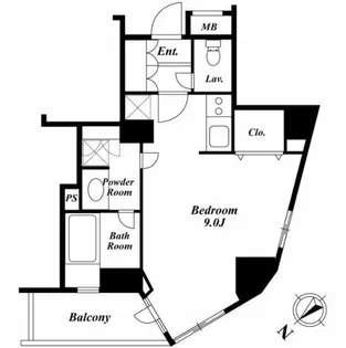 セントラルクリブ六本木I【10階】の間取り