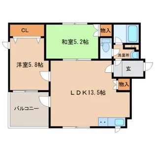 カーサ新庄【2階】の間取り