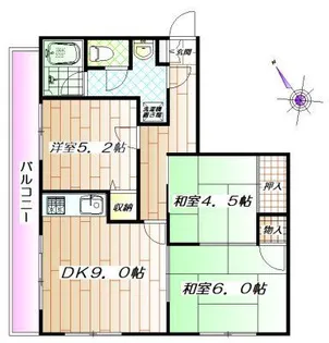 三高・ヴィスタリア【2階】の間取り