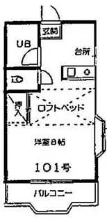 クレセントハイツ大南【1階】の間取り