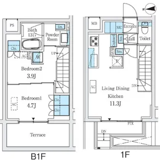 STANDZ柿の木坂の間取り