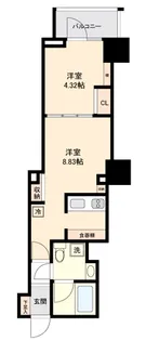 PATIO KANDA 【パティオ神田】【9階】の間取り