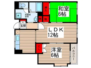 ルミエール松戸II【2階】の間取り