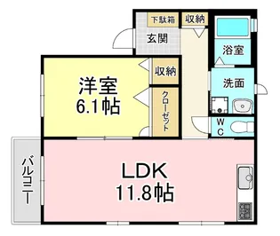 エクレールメゾン湯川【2階】の間取り