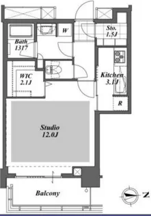 Brillia ist Tower 勝どき【18階】の間取り