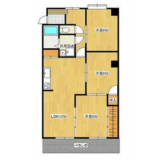 エミナンス弥冨が丘【3階】の間取り