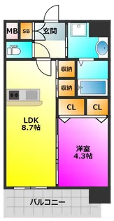 OH Ohashi BLD【11階】の間取り