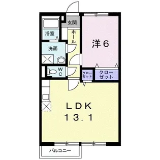 グランドールK.B棟【2階】の間取り